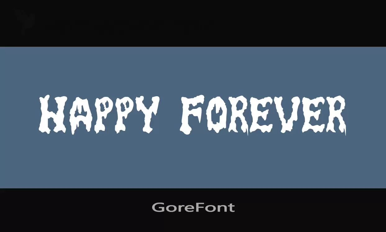 Font Sample of GoreFont