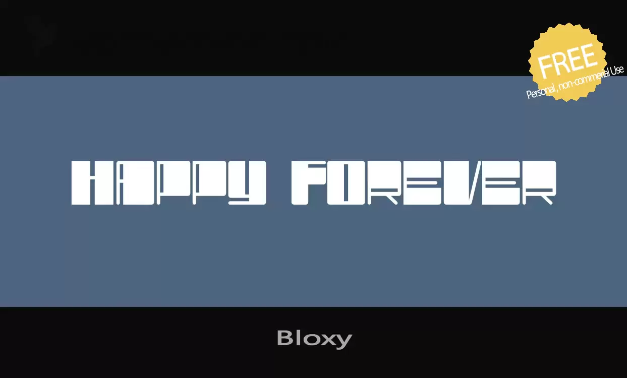 「Bloxy」字体效果图