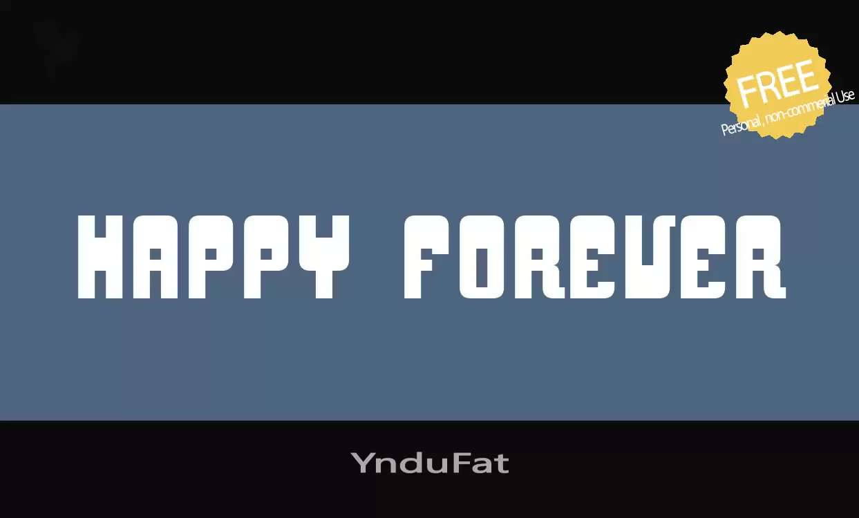 Font Sample of YnduFat