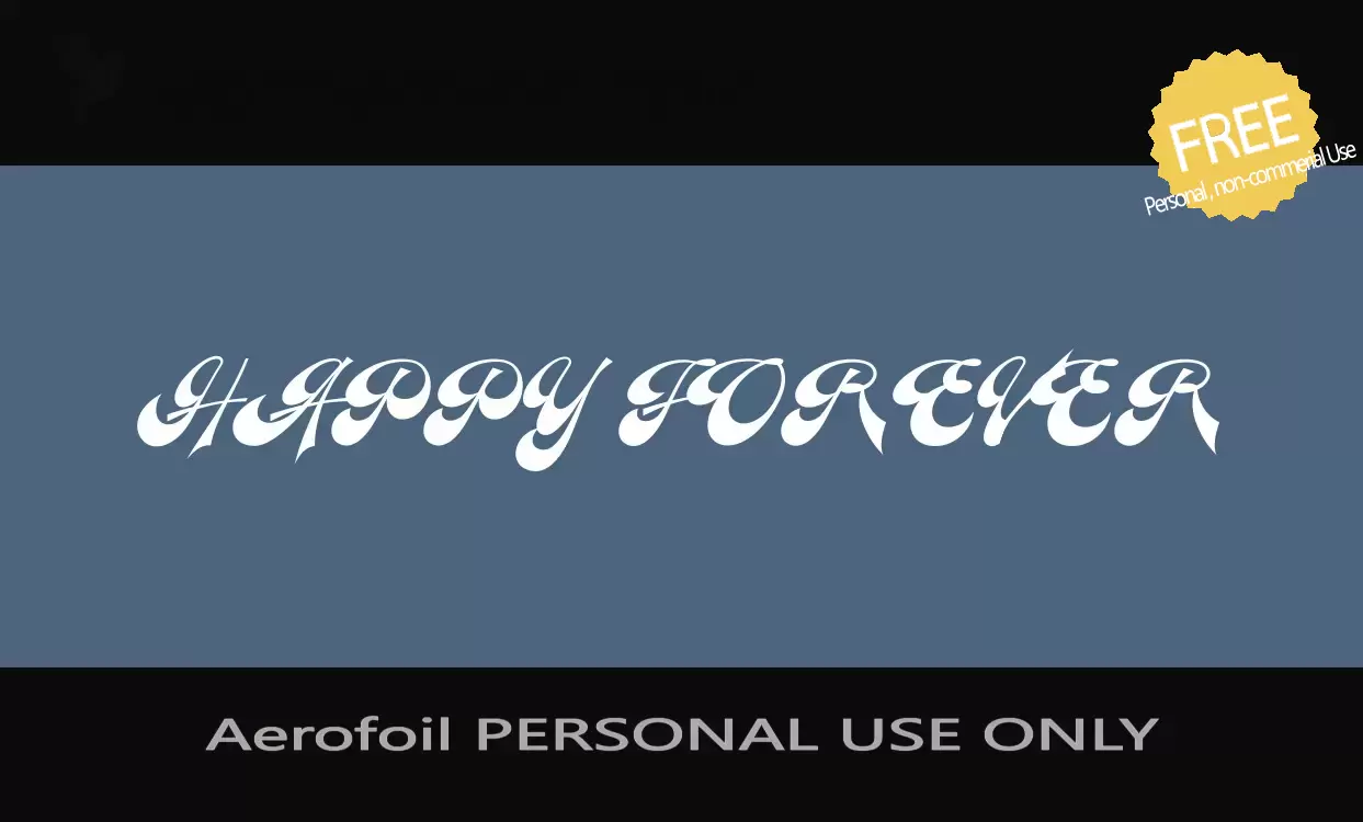 Font Sample of Aerofoil-PERSONAL-USE-ONLY