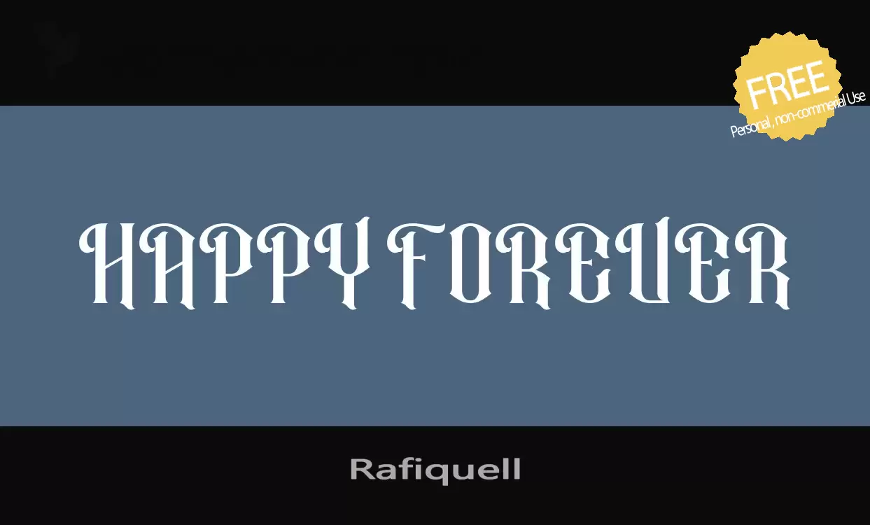 Font Sample of Rafiquell