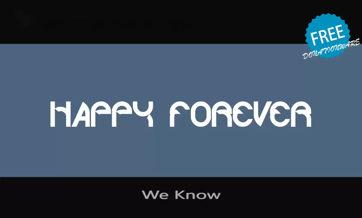 Font Sample of We-Know