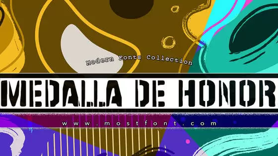 「Medalla-De-Honor」字体排版样式