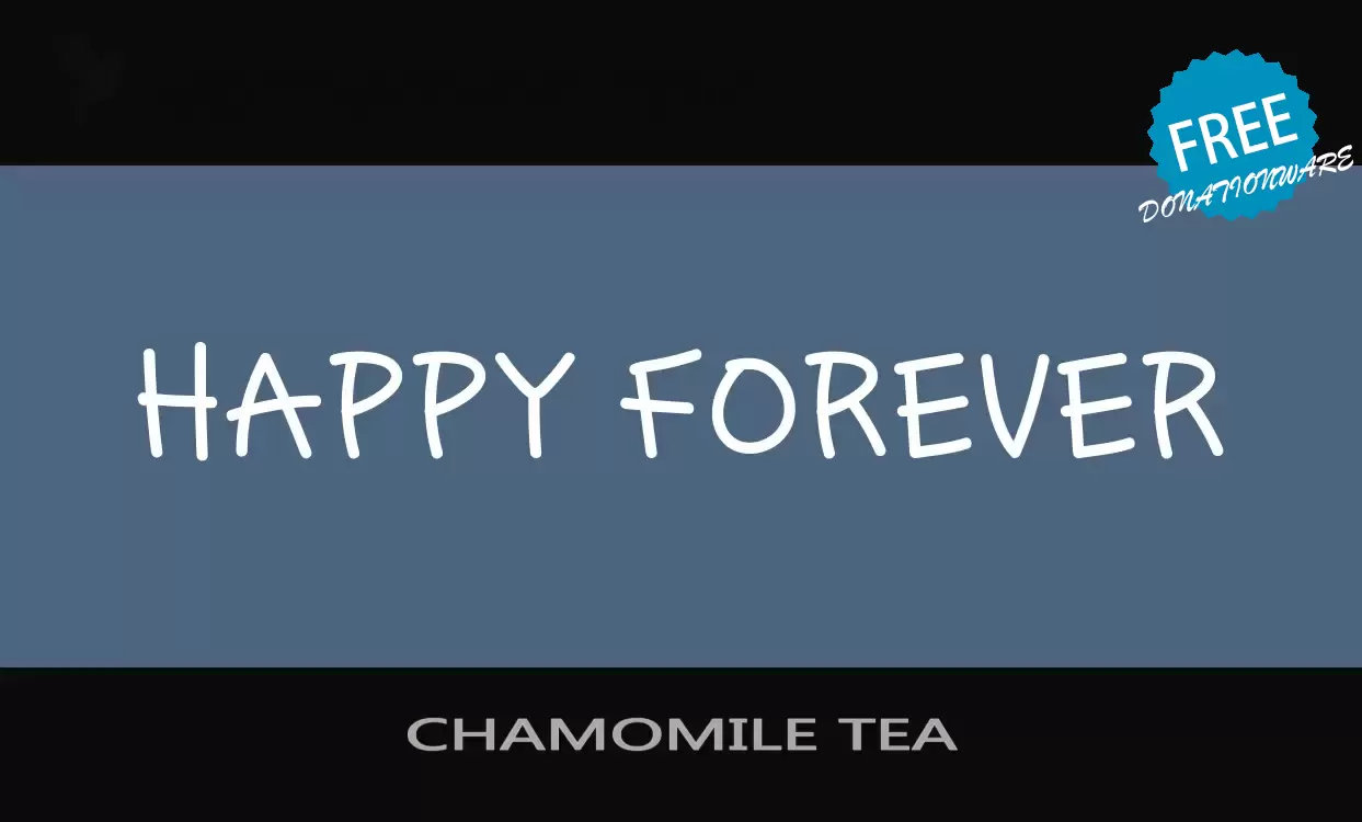 「CHAMOMILE-TEA」字体效果图