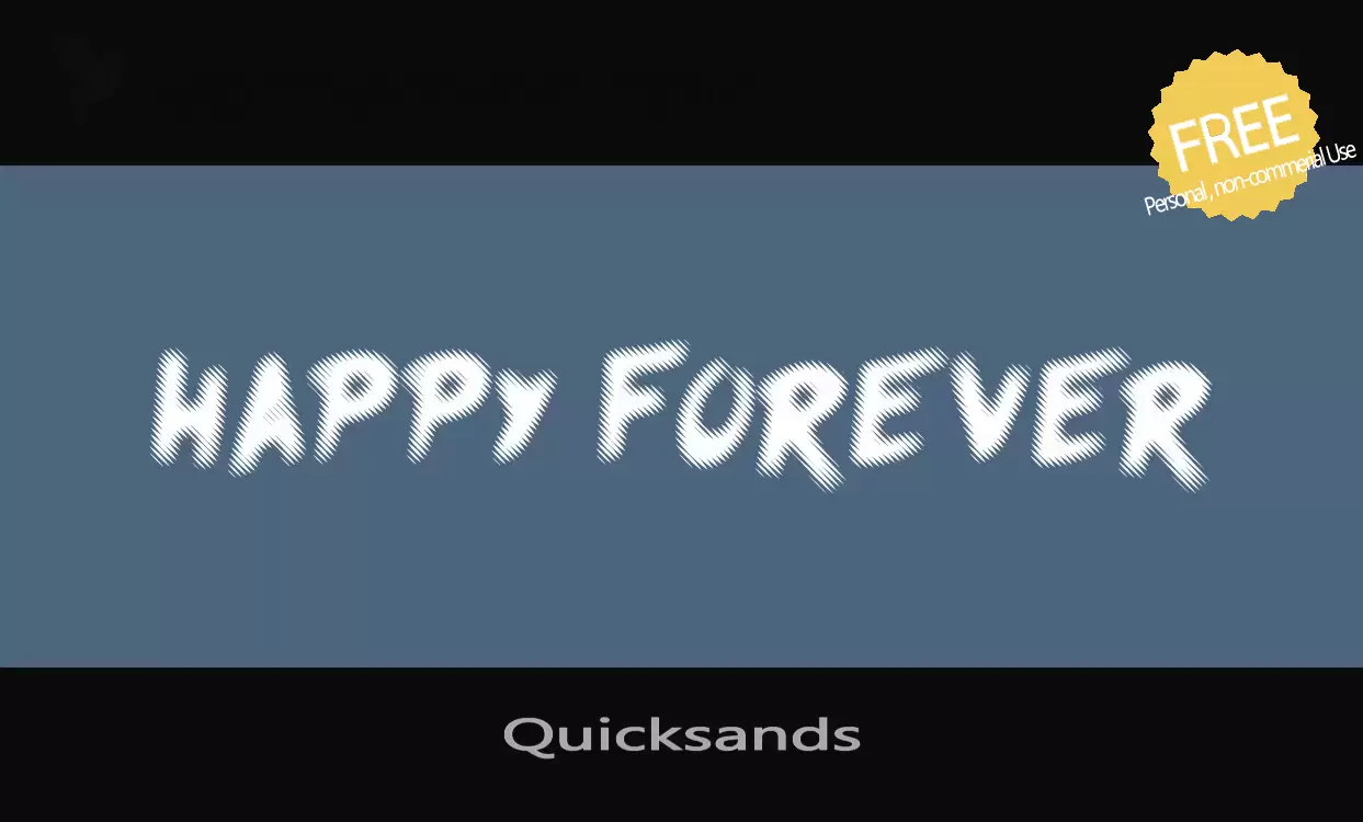 「Quicksands」字体效果图