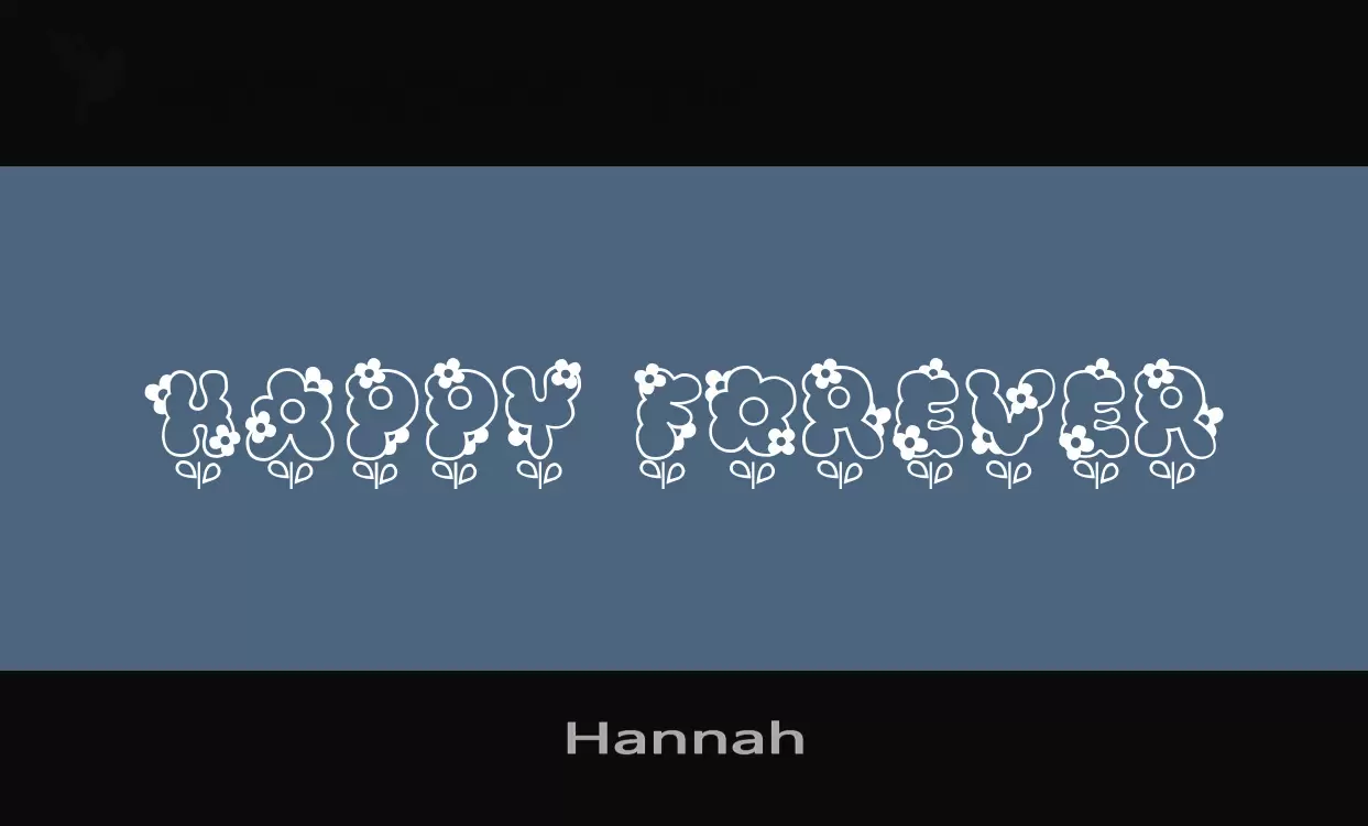 Font Sample of Hannah