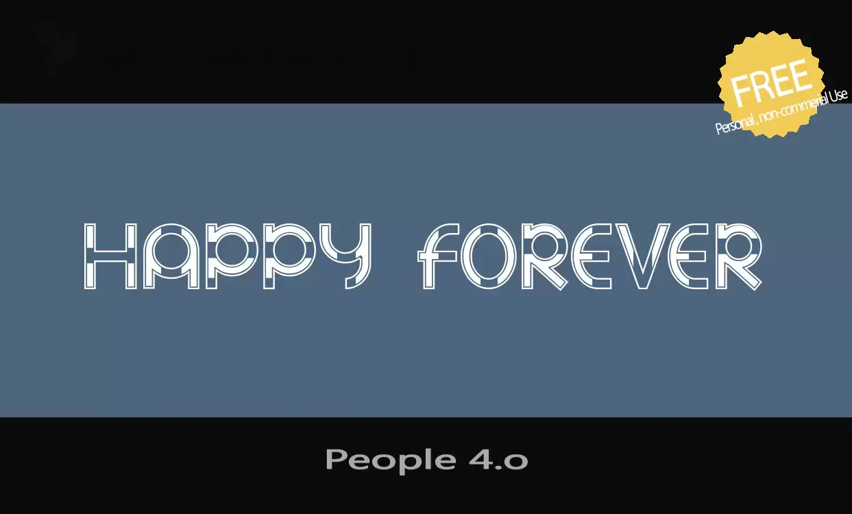 Font Sample of People-4.o