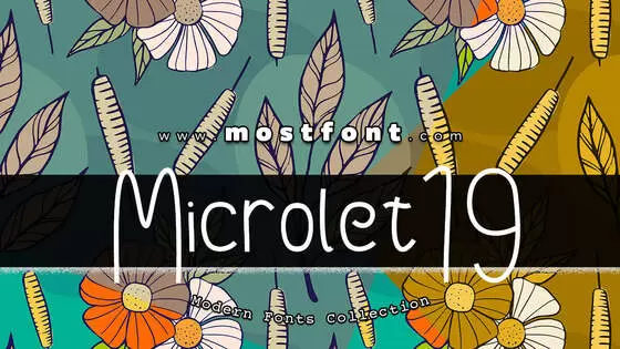 「Microlet19」字体排版样式