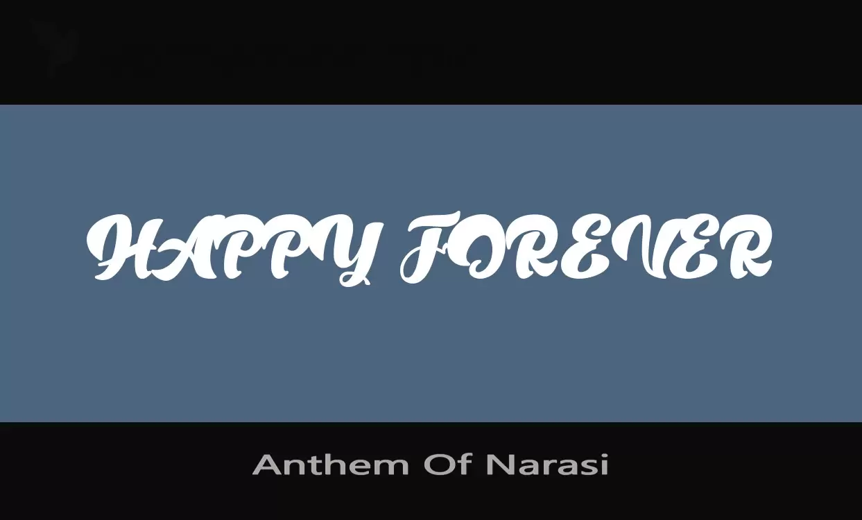 Font Sample of Anthem-Of-Narasi