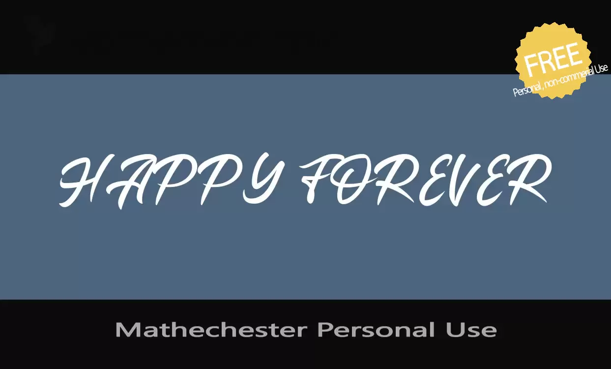 「Mathechester-Personal-Use」字体效果图