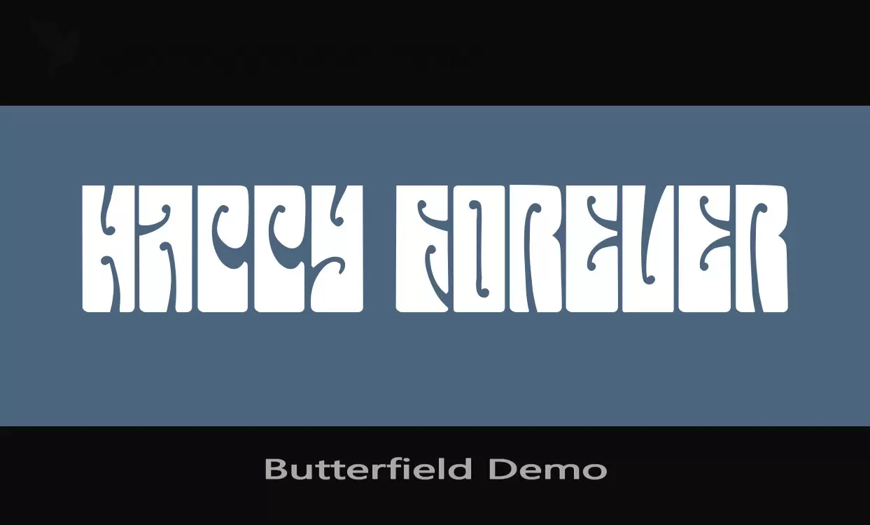 「Butterfield-Demo」字体效果图