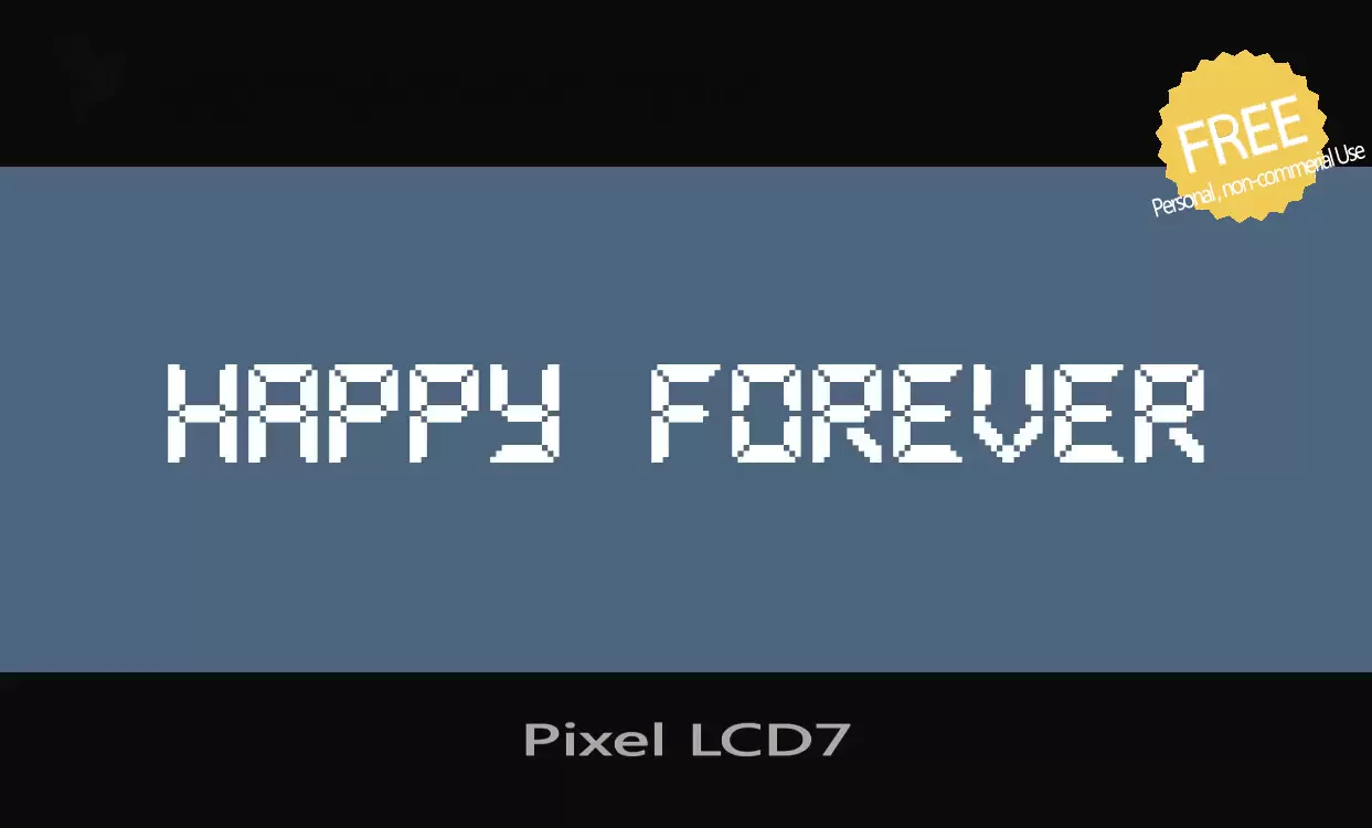 Font Sample of Pixel-LCD7