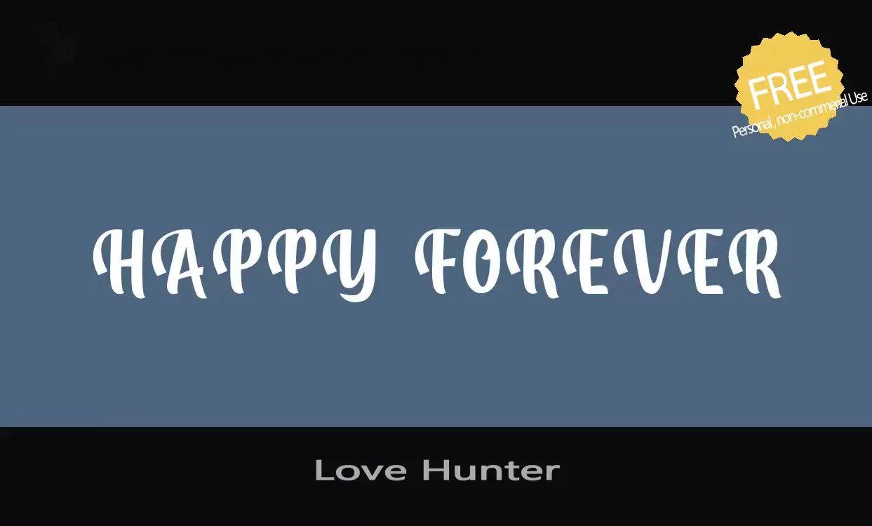 「Love-Hunter」字体效果图