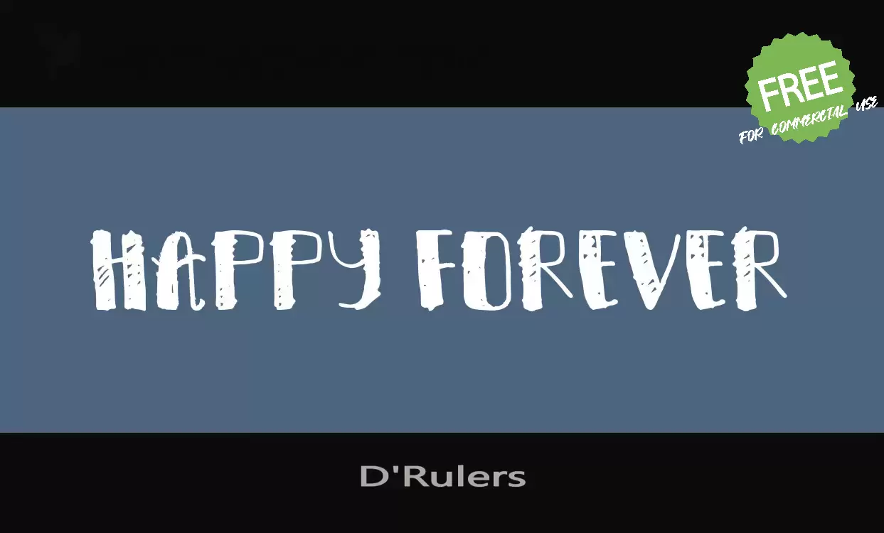 Font Sample of D'Rulers