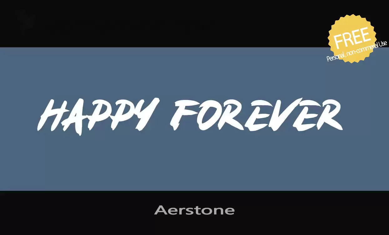 「Aerstone」字体效果图