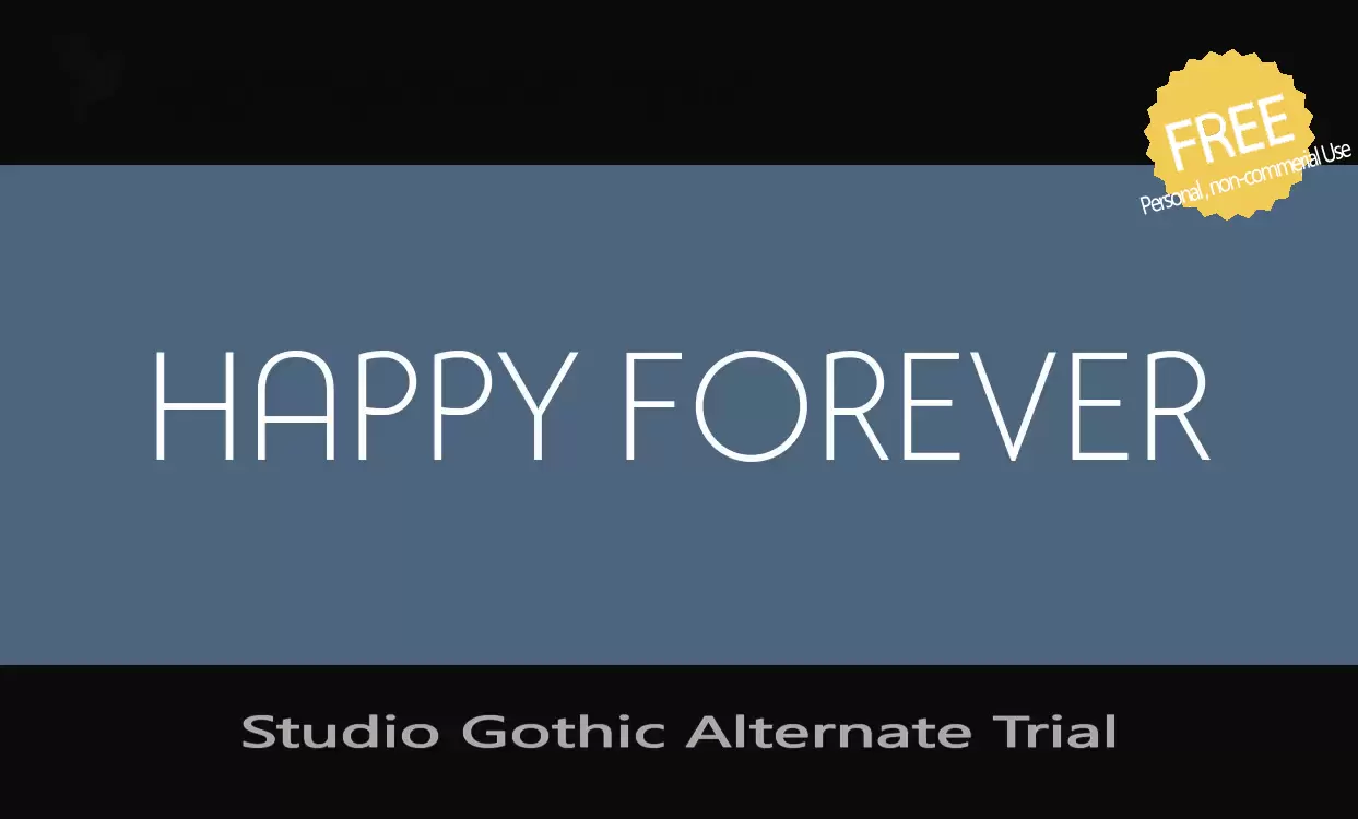 「Studio-Gothic-Alternate-Trial」字体效果图