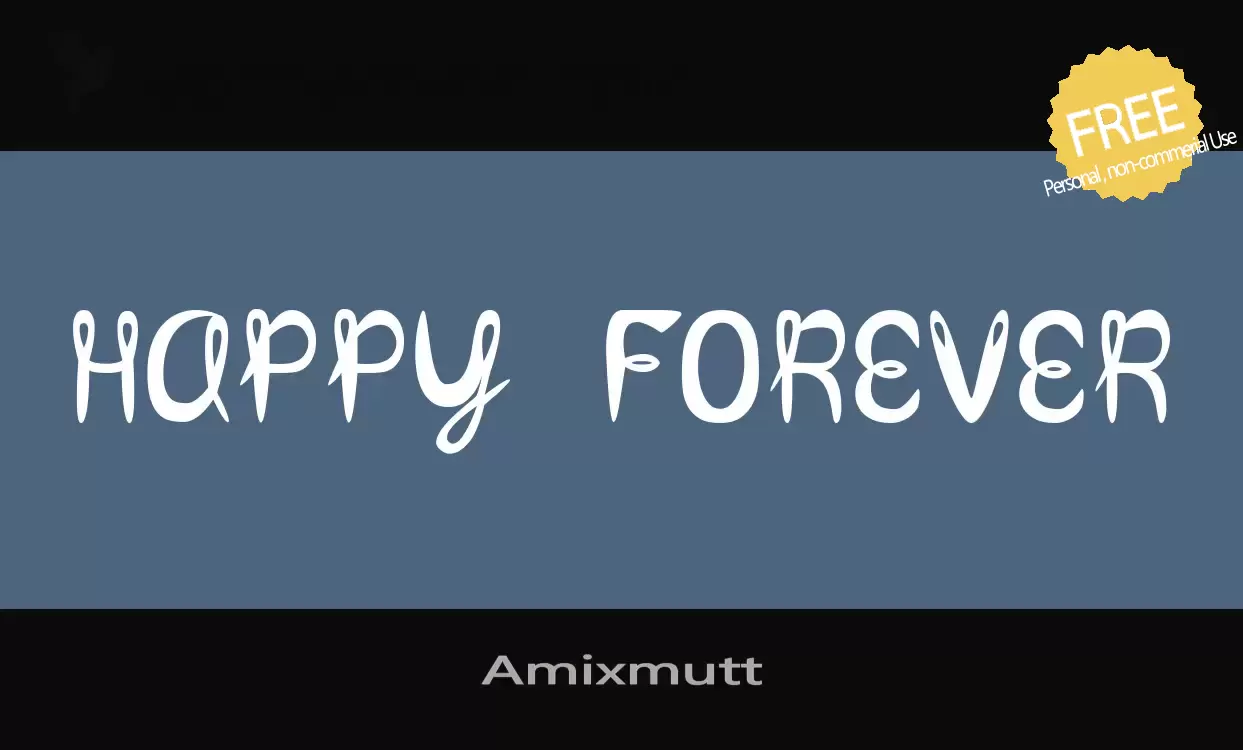 「Amixmutt」字体效果图