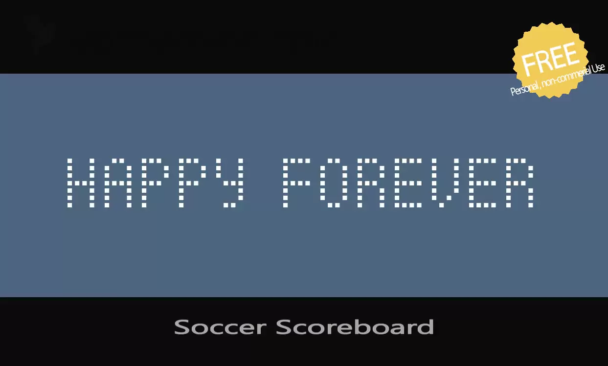 「Soccer-Scoreboard」字体效果图