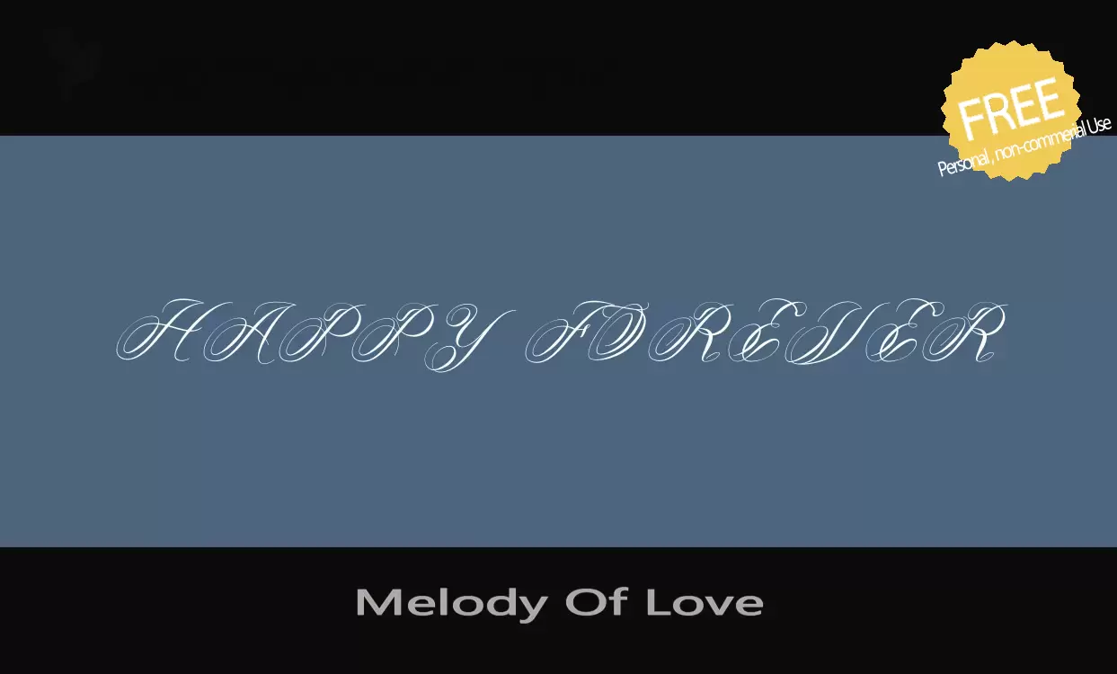 「Melody-Of-Love」字体效果图