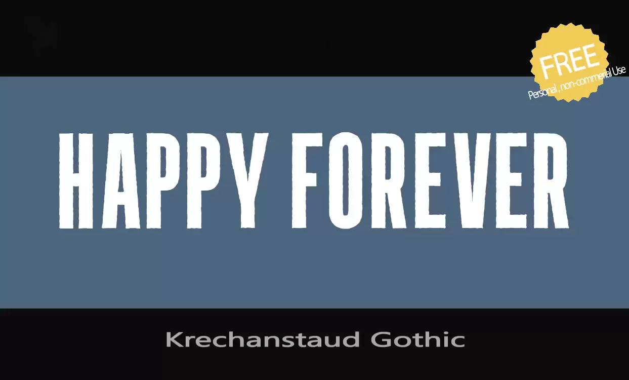 「Krechanstaud-Gothic」字体效果图