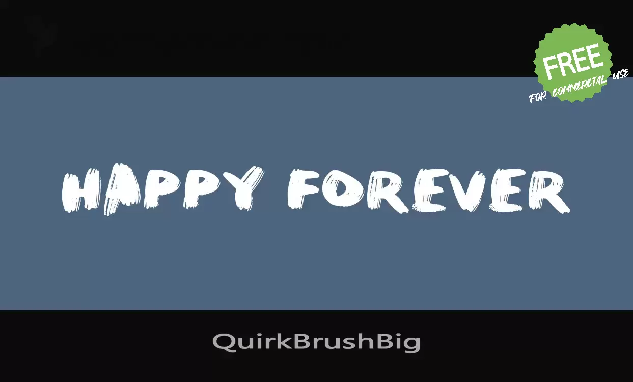 「QuirkBrushBig」字体效果图