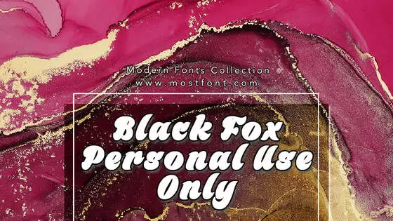 「Black-Fox-Personal-Use-Only」字体排版图片