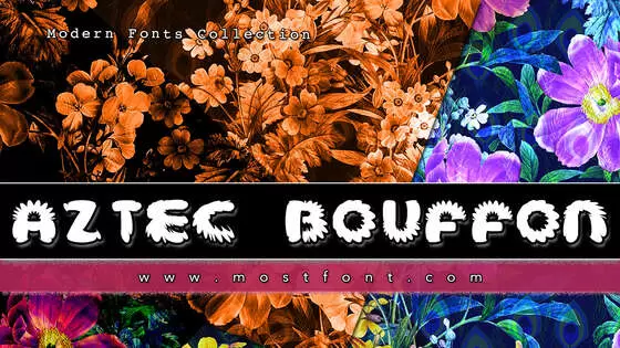 「Aztec-Bouffon」字体排版图片