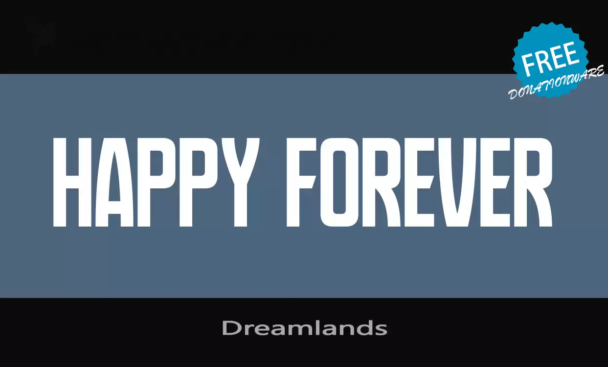 Font Sample of Dreamlands