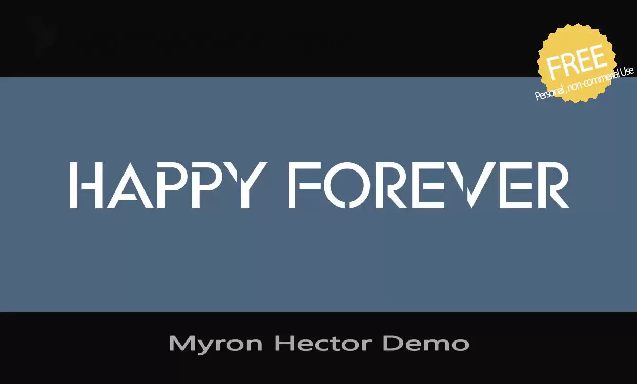 「Myron-Hector-Demo」字体效果图