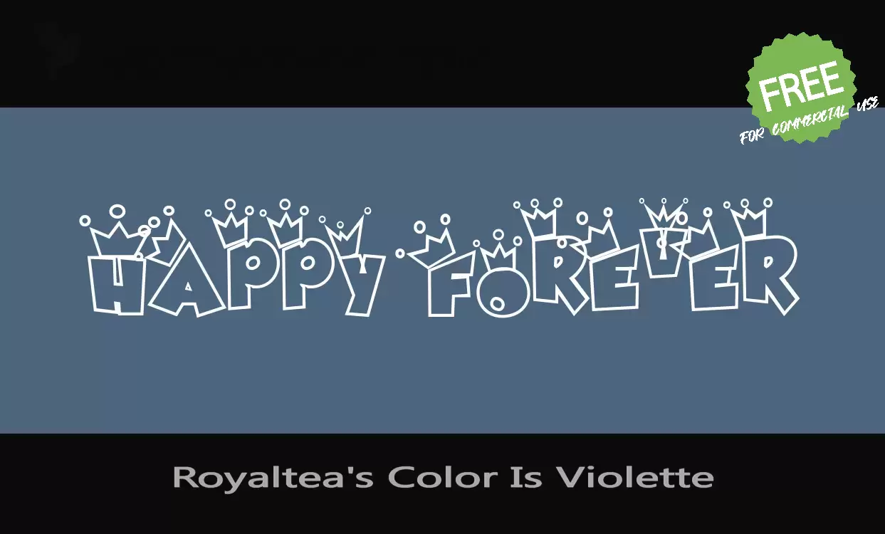 「Royaltea's-Color-Is-Violette」字体效果图