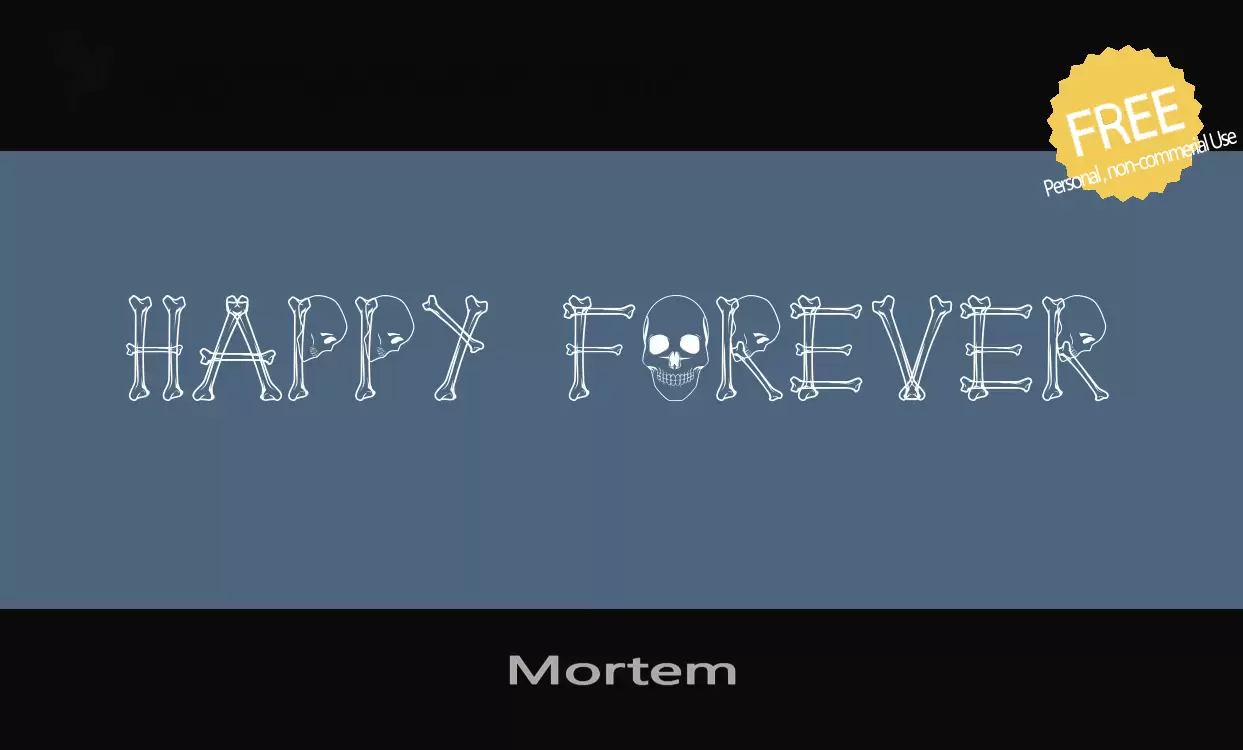 Font Sample of Mortem