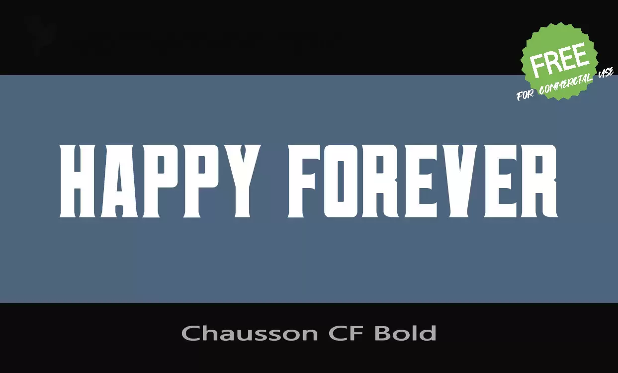 「Chausson-CF-Bold」字体效果图