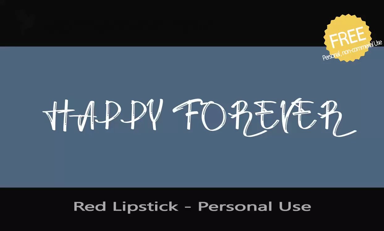 Font Sample of Red-Lipstick---Personal-Use