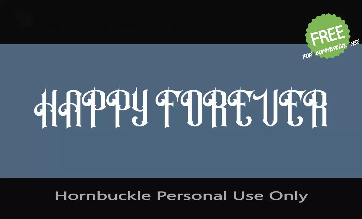 「Hornbuckle-Personal-Use-Only」字体效果图