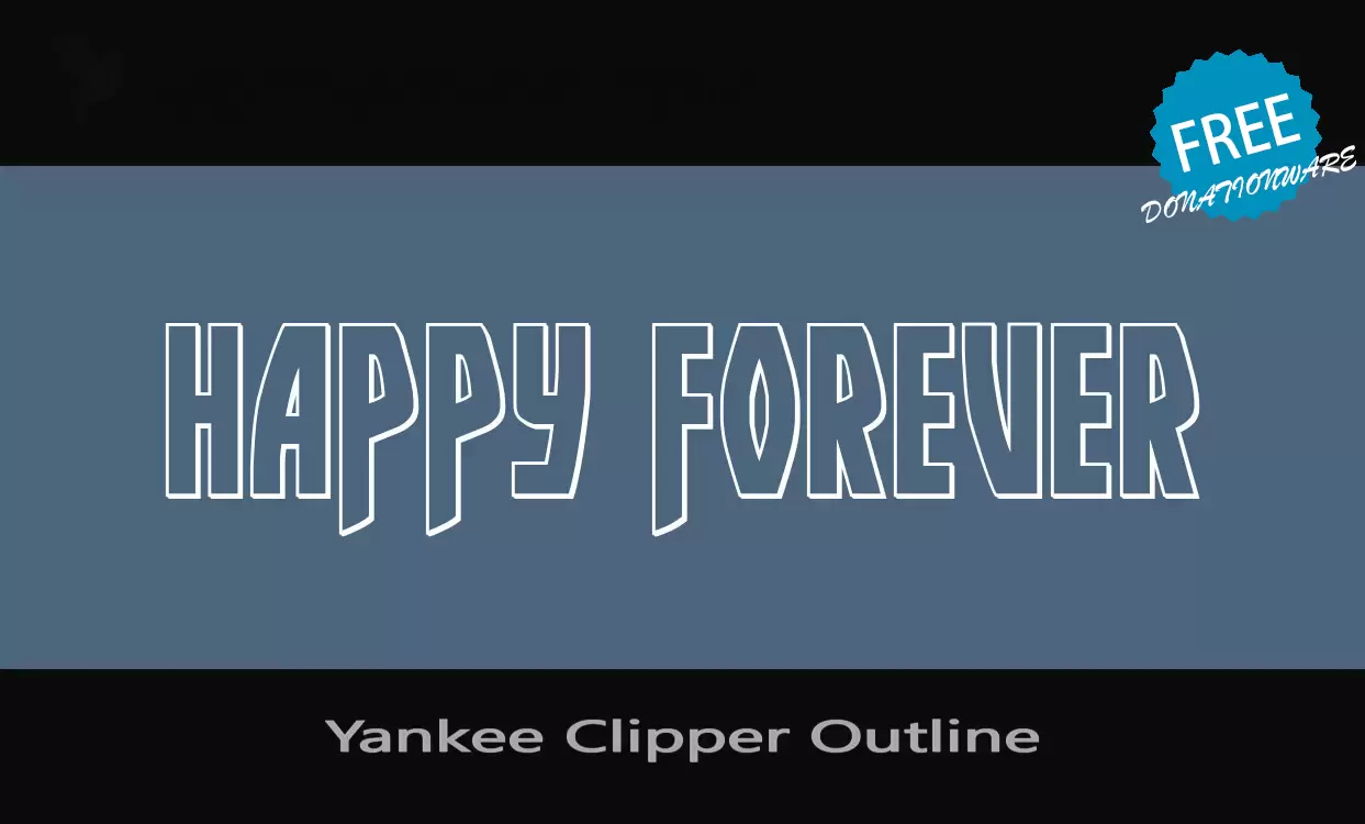 「Yankee-Clipper-Outline」字体效果图
