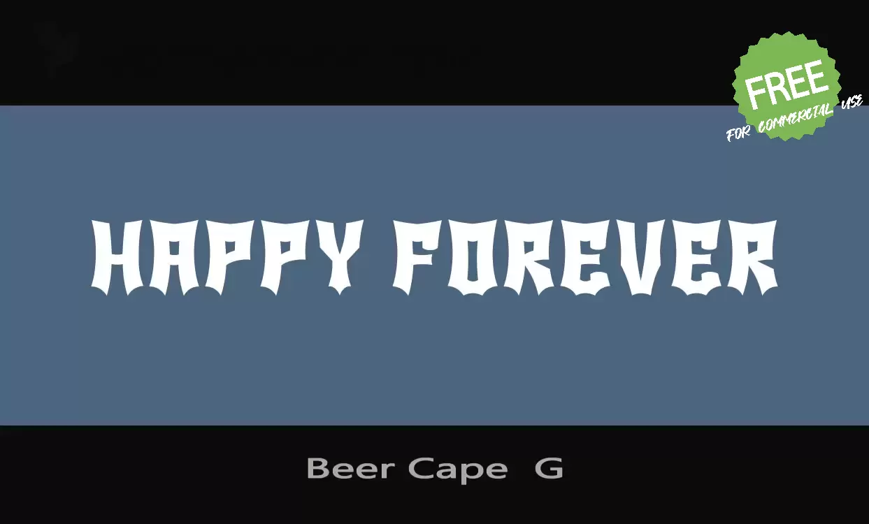 Font Sample of Beer-Cape--G