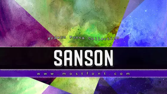 Typographic Design of SANSON
