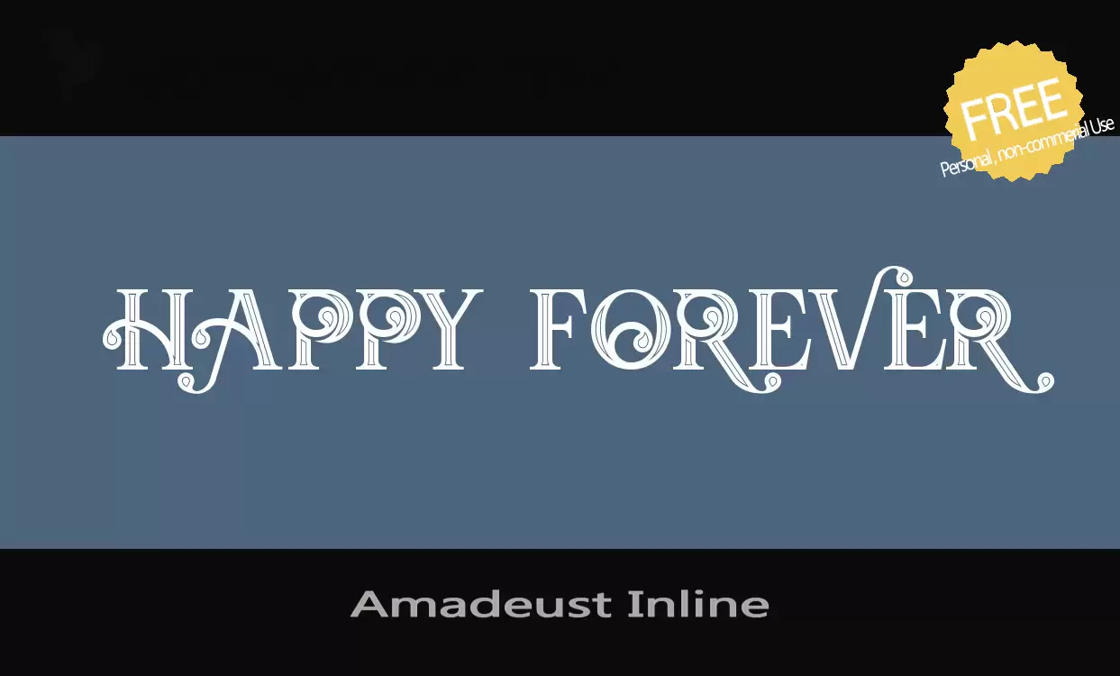 Font Sample of Amadeust-Inline