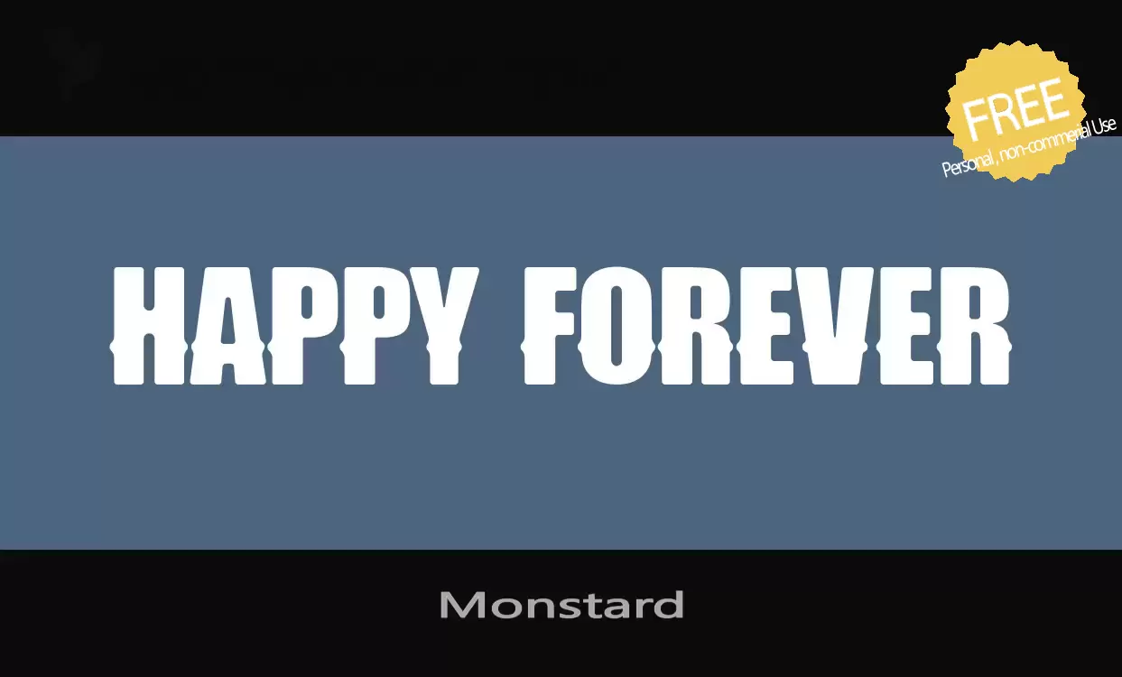 Font Sample of Monstard