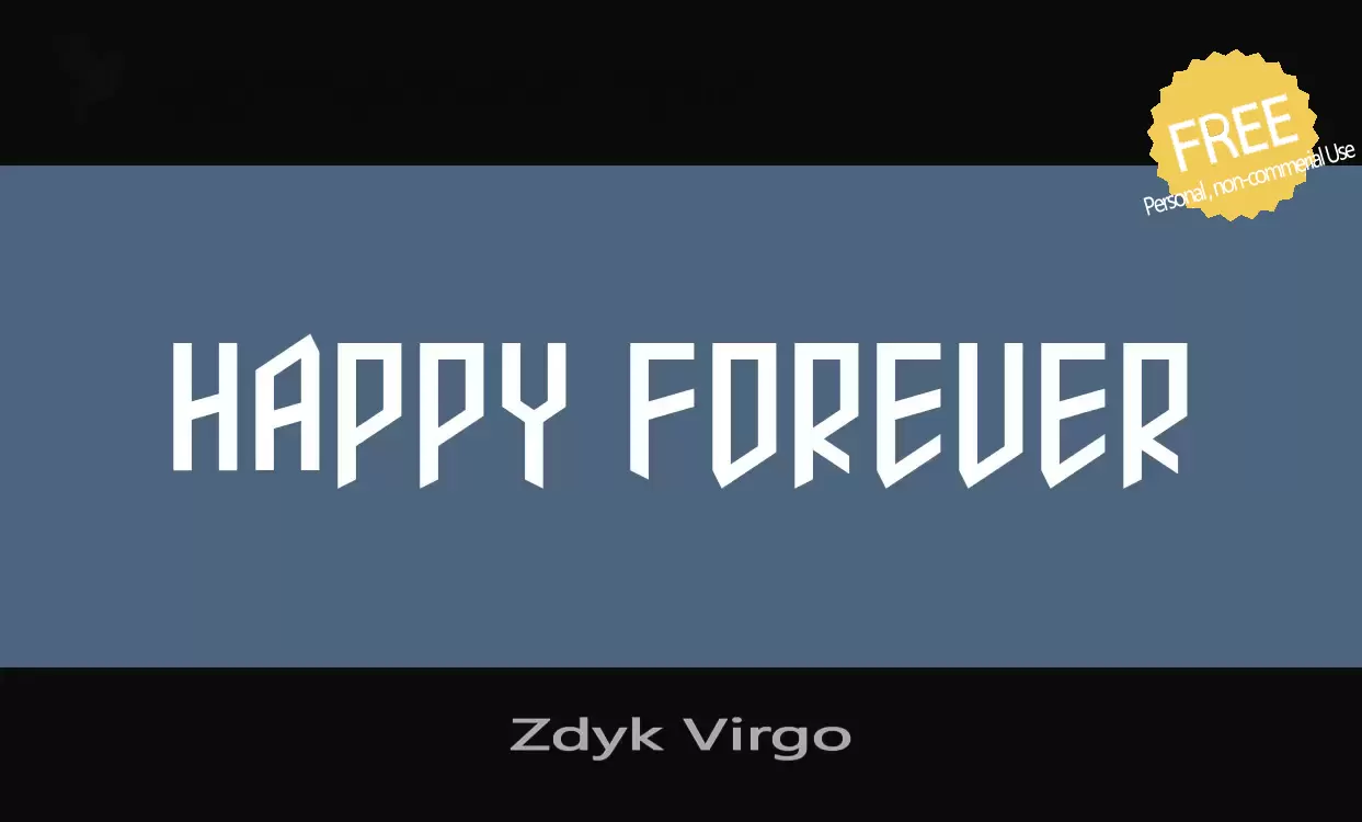 Font Sample of Zdyk-Virgo