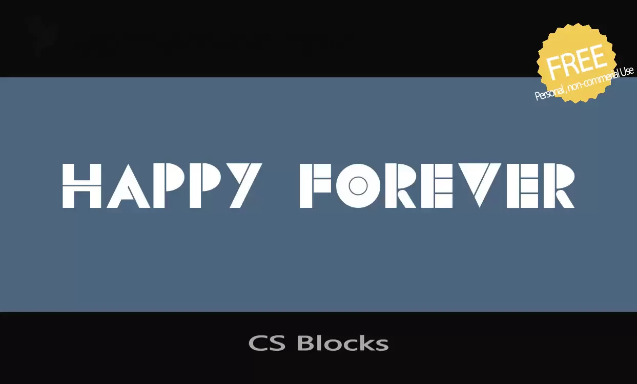 「CS-Blocks」字体效果图