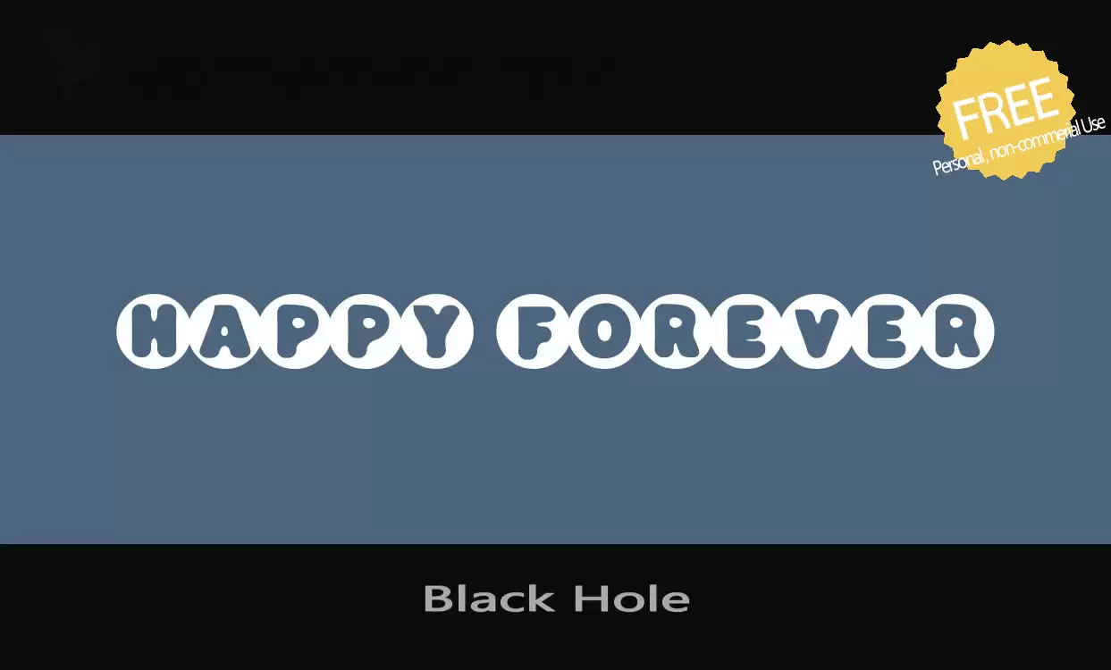 「Black-Hole」字体效果图