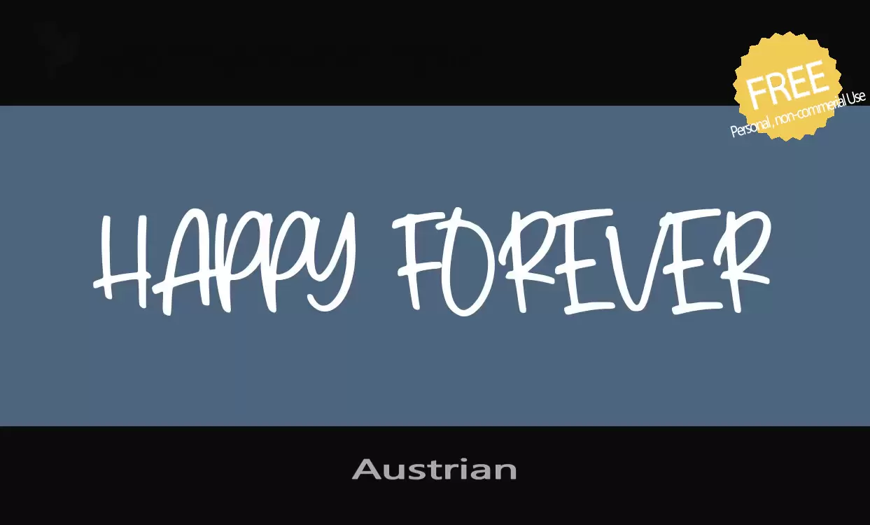 「Austrian」字体效果图