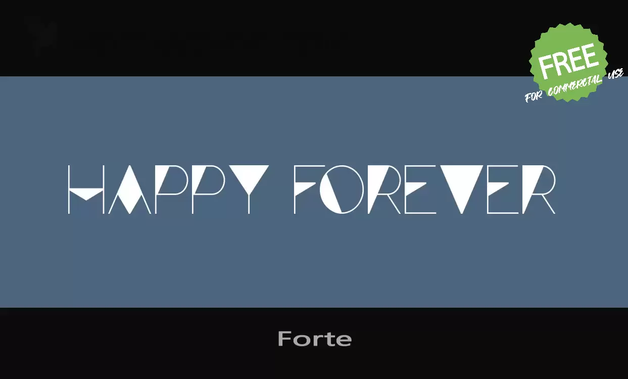 Font Sample of Forte