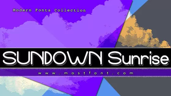 Typographic Design of SUNDOWN-Sunrise