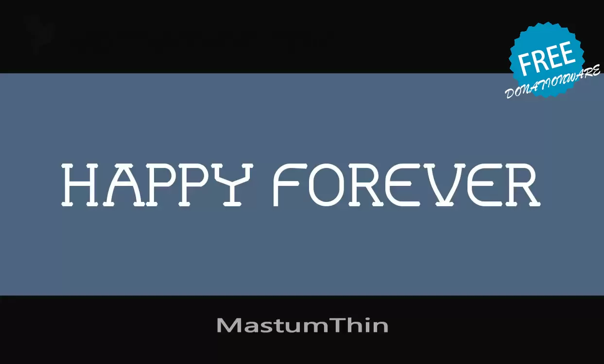 「MastumThin」字体效果图