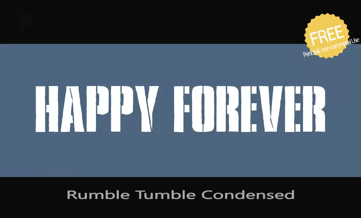 「Rumble-Tumble-Condensed」字体效果图