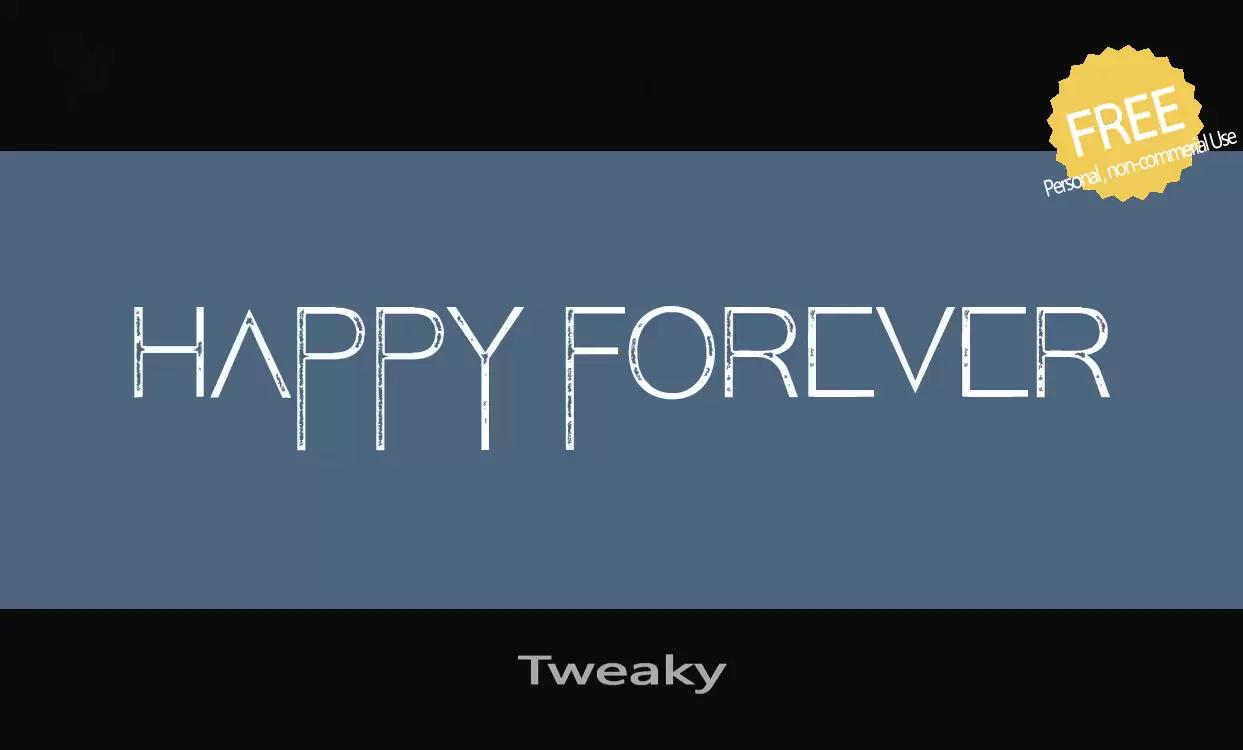 Font Sample of Tweaky