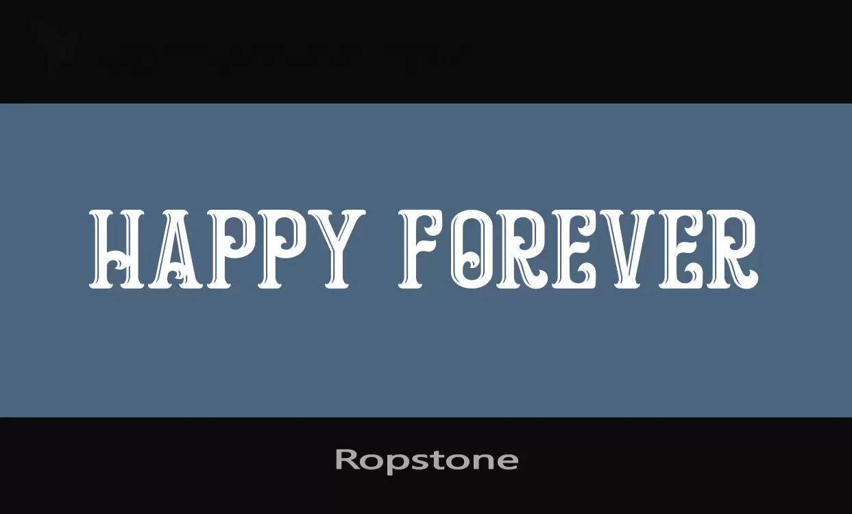 「Ropstone」字体效果图