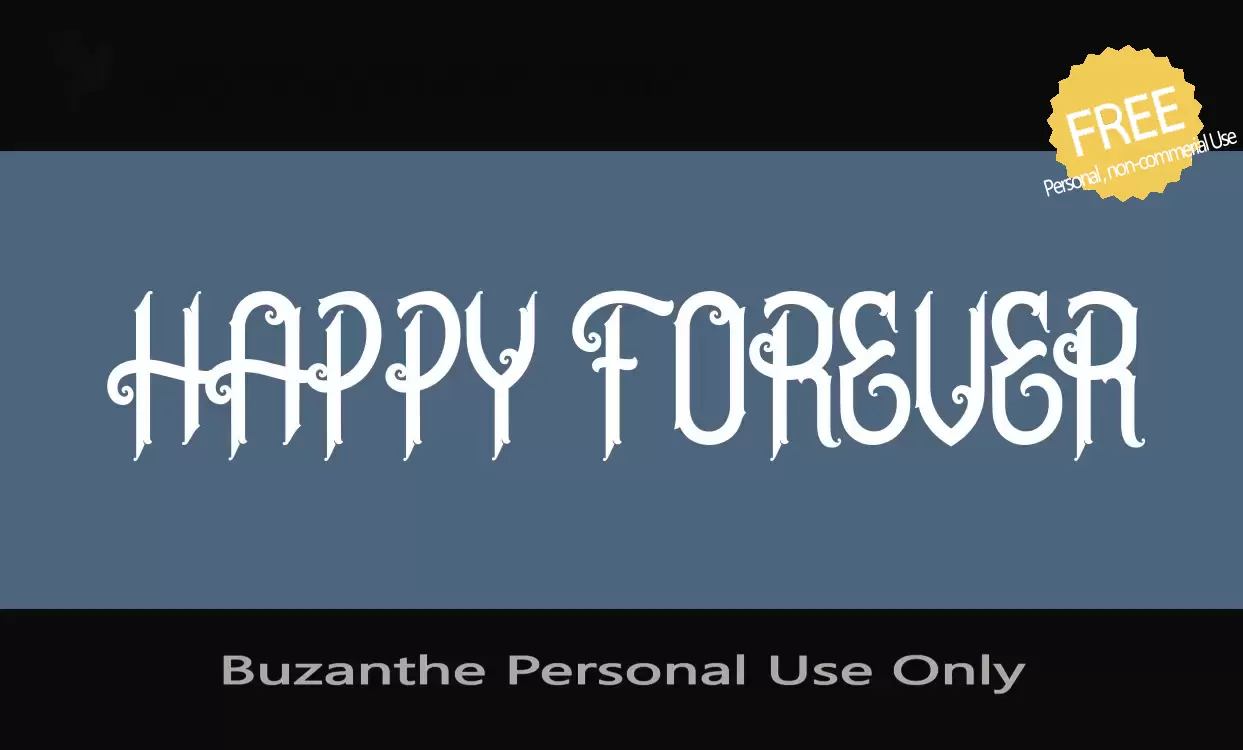 Font Sample of Buzanthe-Personal-Use-Only